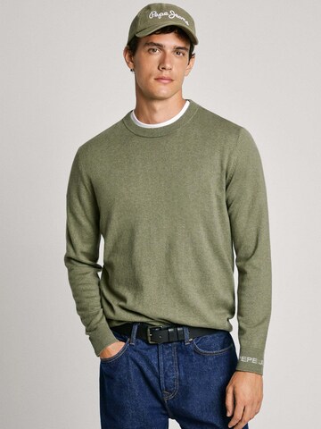 Pull-over 'NEW ANDRE CREW' Pepe Jeans en vert : devant