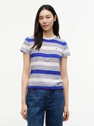 Tricou 'ESS' de la Tommy Jeans pe alb: față