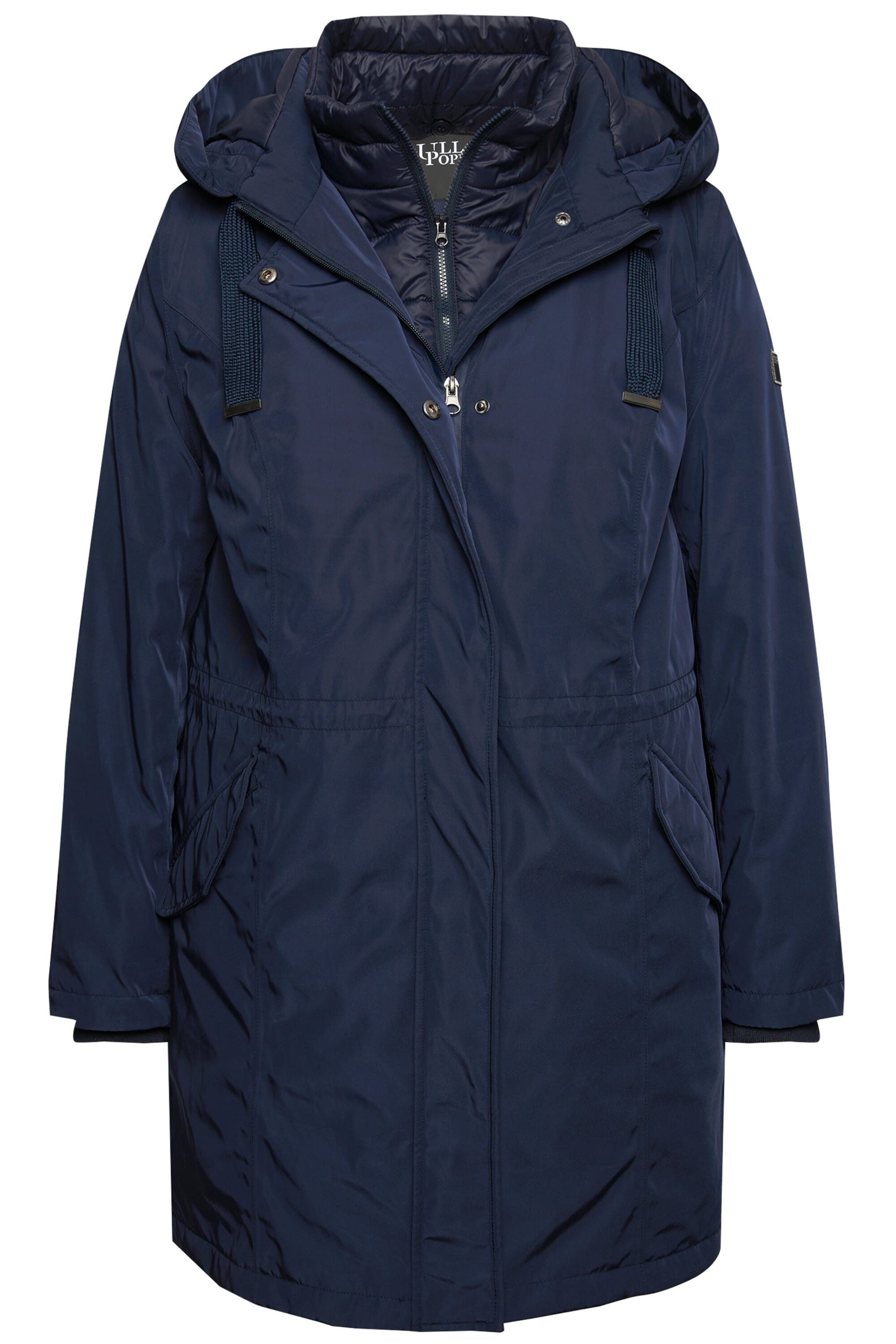 Ulla Popken Winterparka in Blauw: voorkant