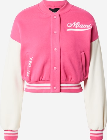 Tally Weijl Zip-Up Hoodie in Pink: front