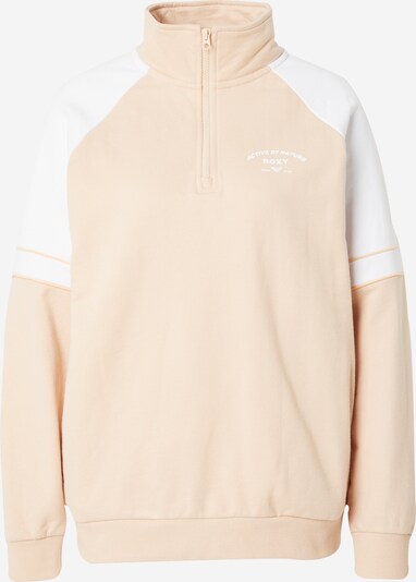 ROXY Sportska sweater majica 'ESSENTIAL ENERGY' u sivkasto bež / bijela, Pregled proizvoda