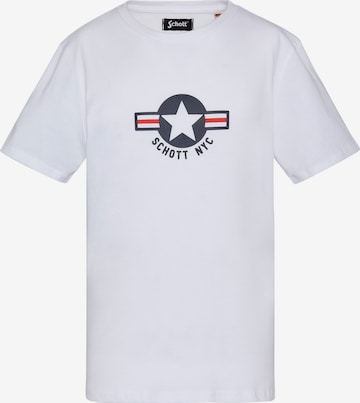 Schott NYC Sweatshirt in Weiß: Vorderseite