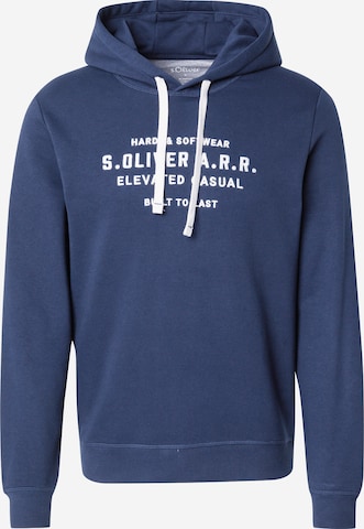 Sweat-shirt s.Oliver en bleu : devant
