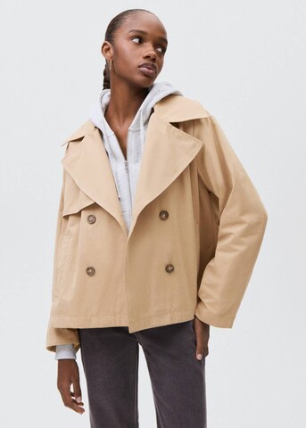 MANGO TEEN Mantel 'Capa' in Beige: Vorderseite