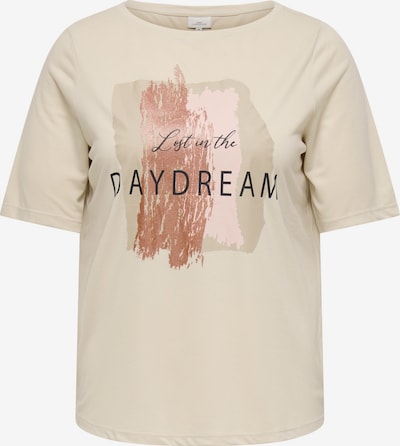 Marškinėliai 'CARNICKY' iš ONLY Carmakoma, spalva – smėlio spalva / glaisto spalva / zomšos spalva / juoda, Prekių apžvalga