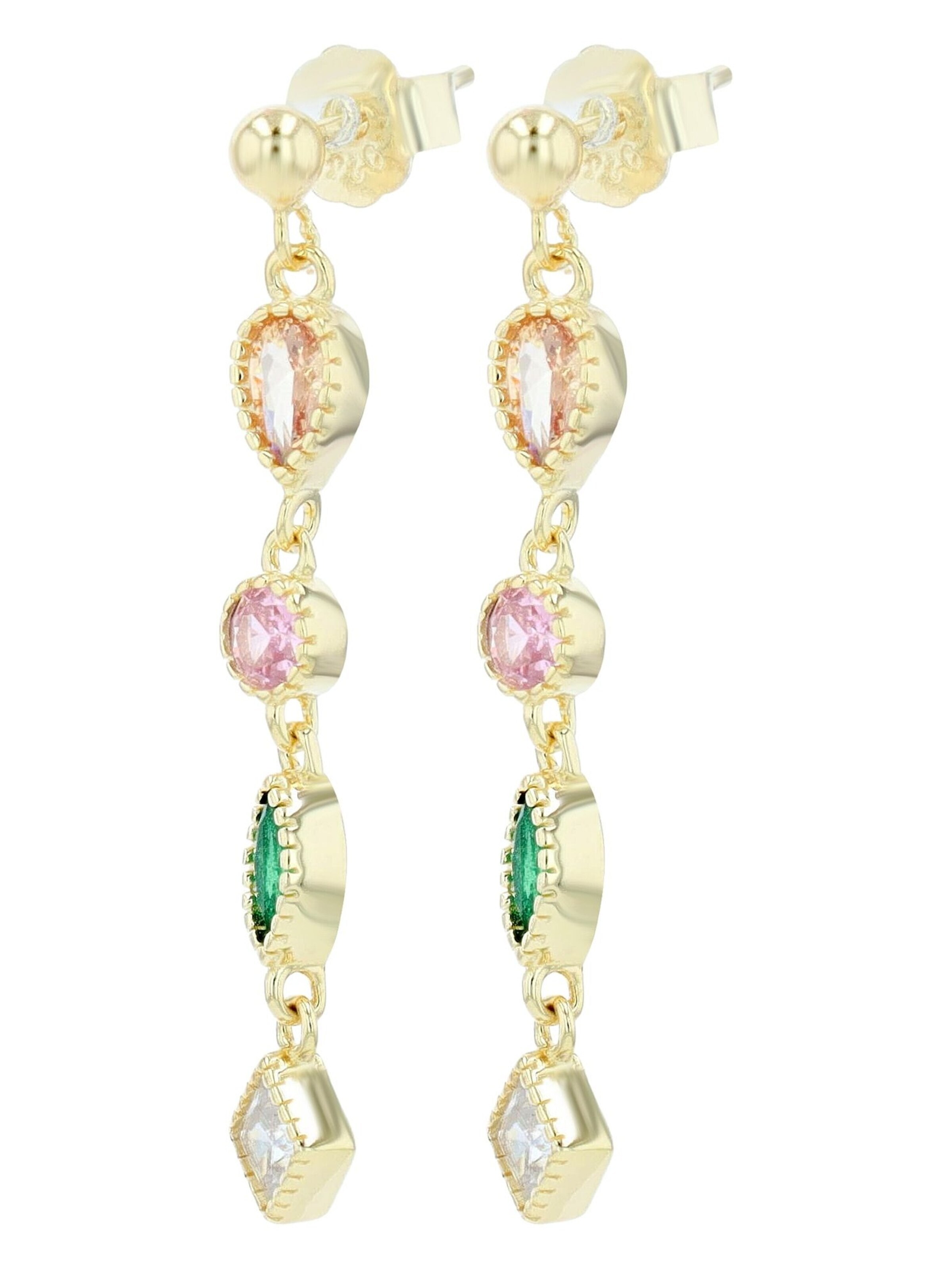 Akzent Earrings '"Vada" aus 925 Sterlingsilber, rhodiniert, langlebig' in Gold
