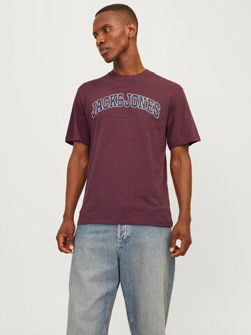 JACK & JONES Tričko 'JJECALEB' - Červená: predná strana