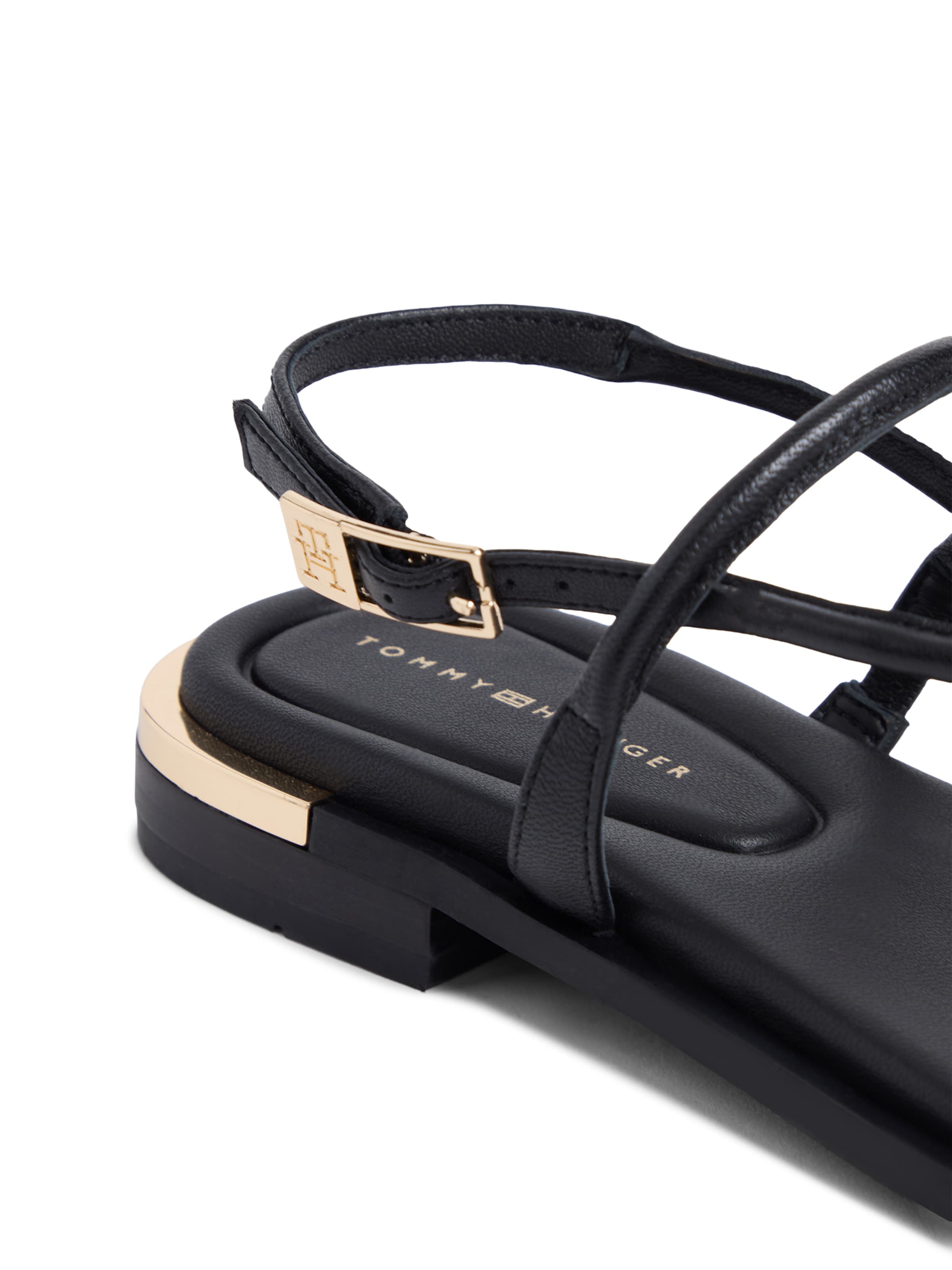 TOMMY HILFIGER Сандали с разделител за пръстите в черно