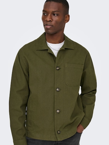 Only & Sons - Ajuste regular Camisa 'ONSRONNIE' en verde