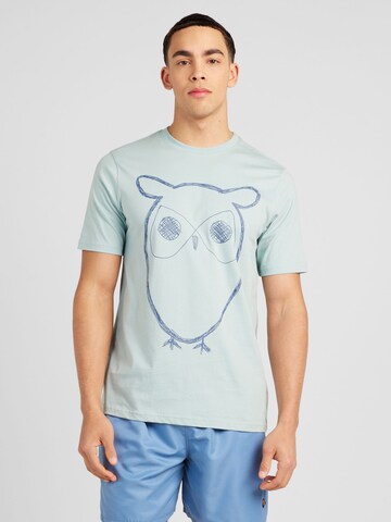 KnowledgeCotton Apparel Shirt in Blauw: voorkant