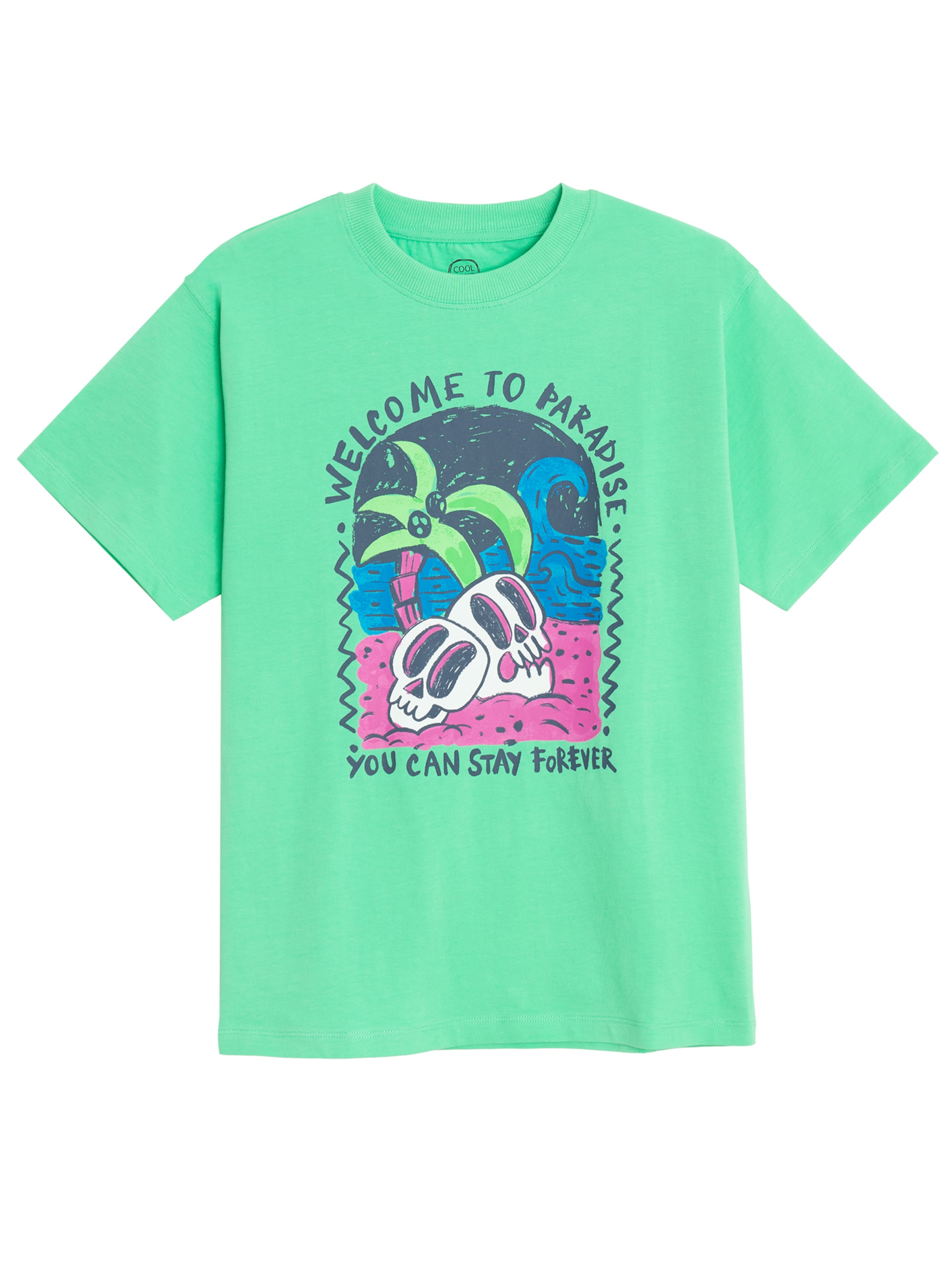 Tricou de la Cool Club pe verde: față
