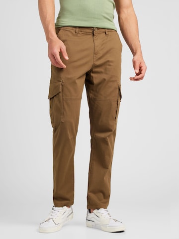 Only & Sons Tapered Cargo Pants 'Dean' in Brown: front