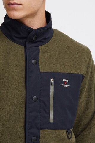 INDICODE JEANS Fleece jas 'Majsol' in Groen