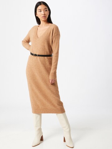 ESPRIT Gebreide jurk in Beige: voorkant