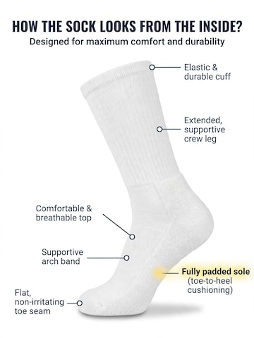 DAUGLE Sportsockor 'Daugle Sport Socks 2-Pack (Black, White)⁠' i svart