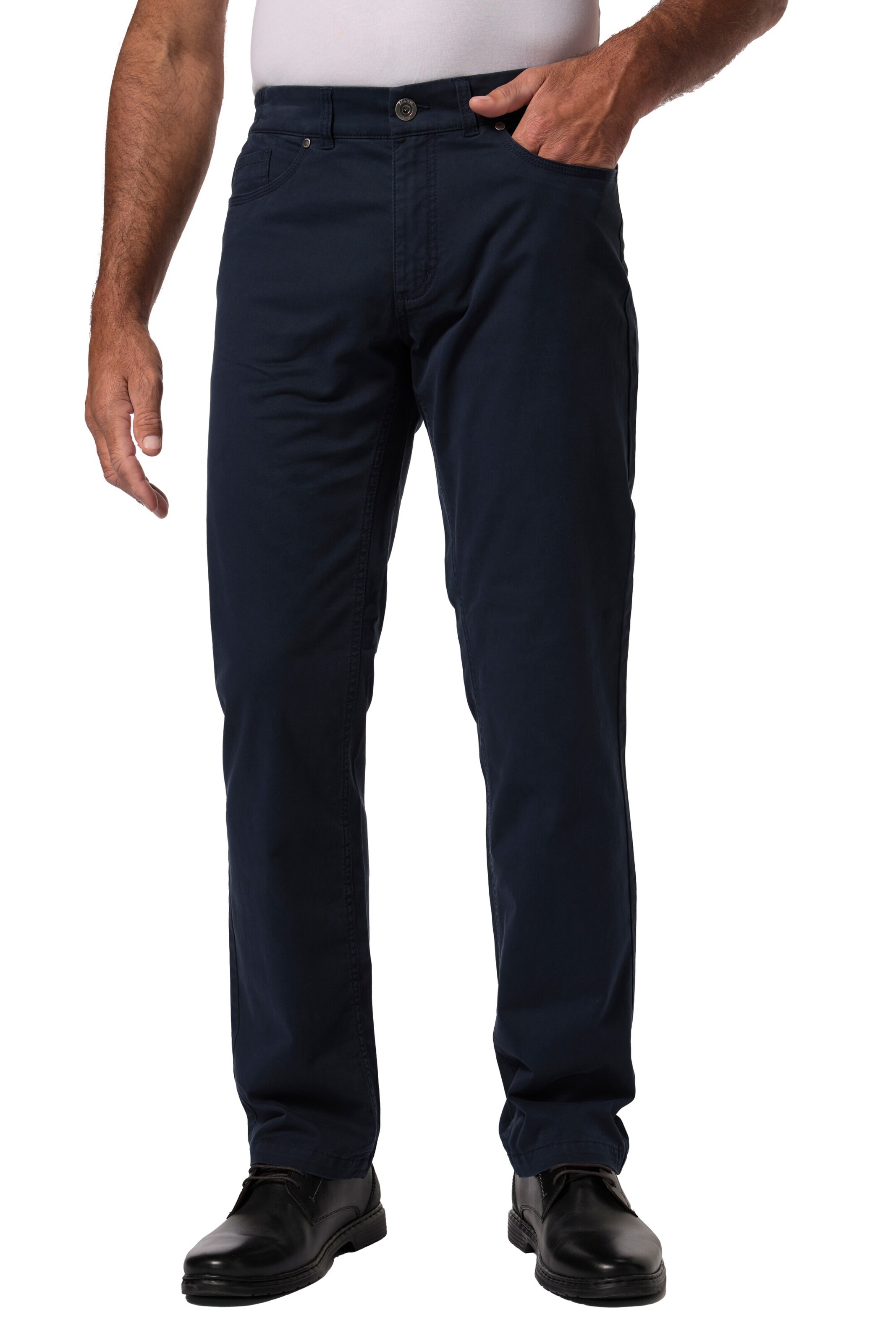 Boston Park Regular Broek in Blauw: voorkant