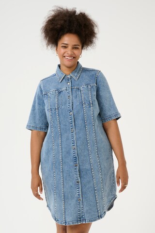 KAFFE CURVE Shirt dress 'Darina' in Blue: front