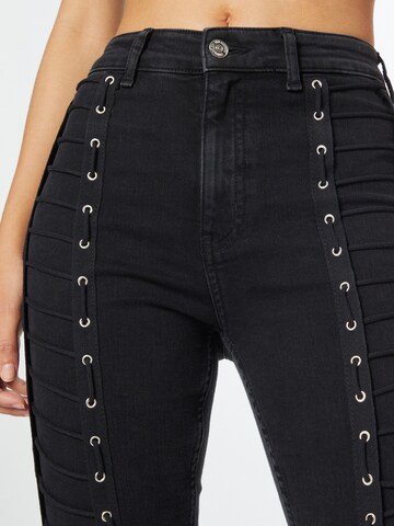 NEON & NYLON Skinny Jeans 'JERRY' in Schwarz