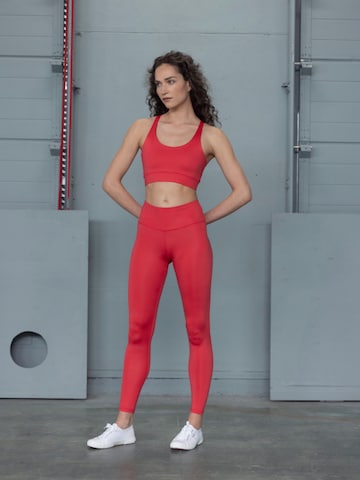 Hey Honey - Bustier Sujetador deportivo 'Criss Cross' en rojo