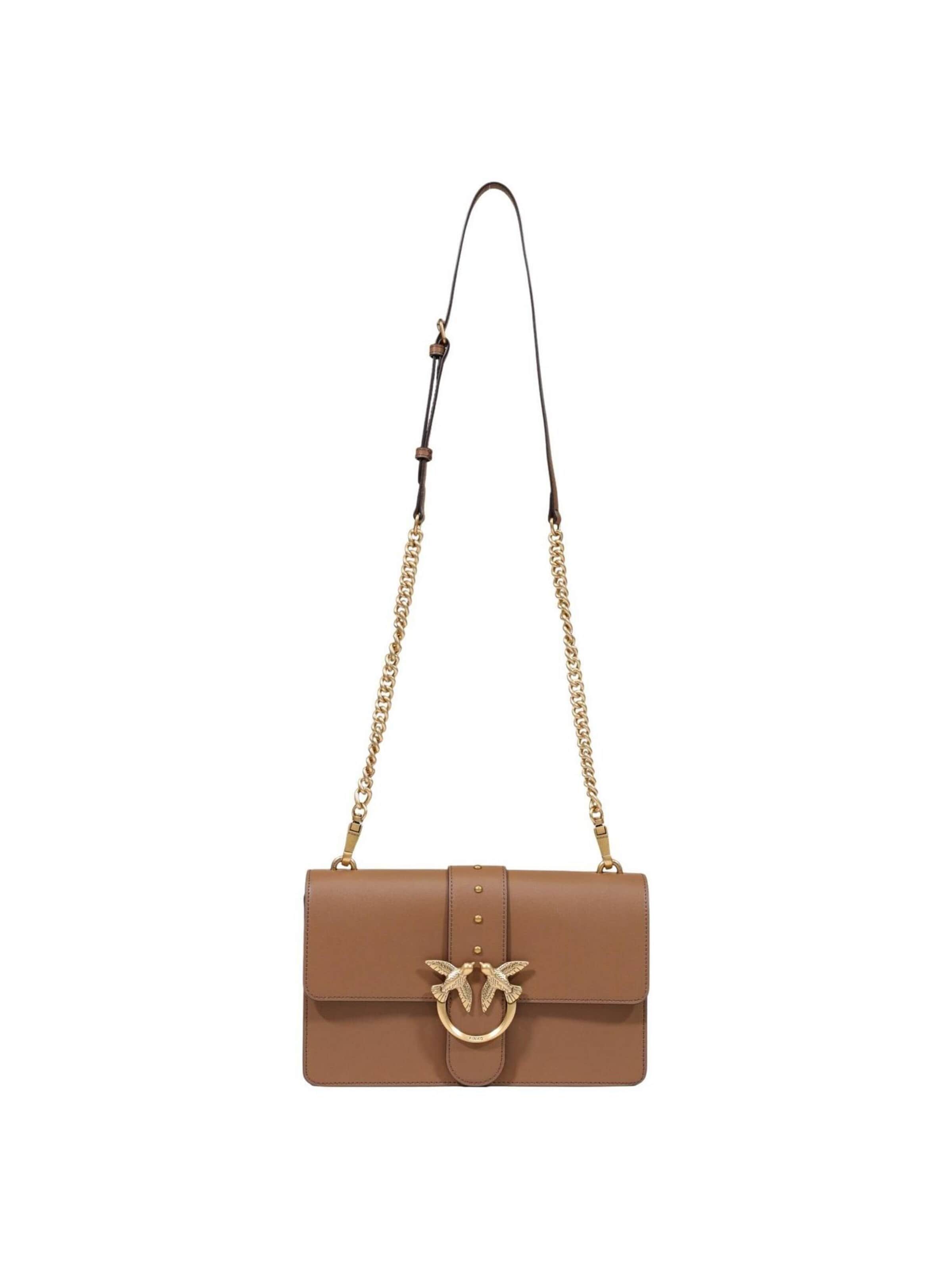 PINKO - Bolso de hombro 'LOVE ONE CLASSIC ST. CL VITELL 105857 A0F1' en marrón