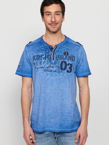 T-Shirt KOROSHI en bleu : devant