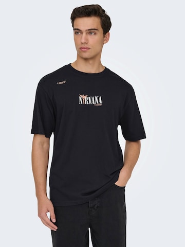 Only & Sons T-Shirt 'ONSNIRVANA' in Schwarz
