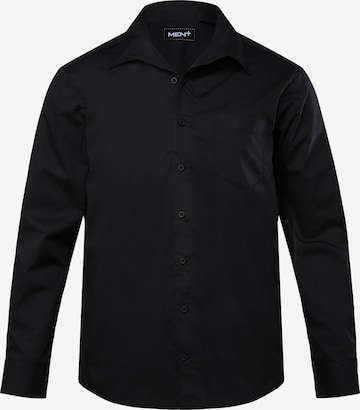 Men Plus Comfort Fit Hemd in Schwarz: predná strana