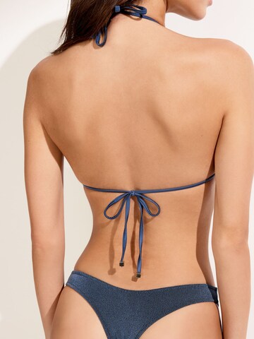 CALZEDONIA Triangle Bikini Top in Blue