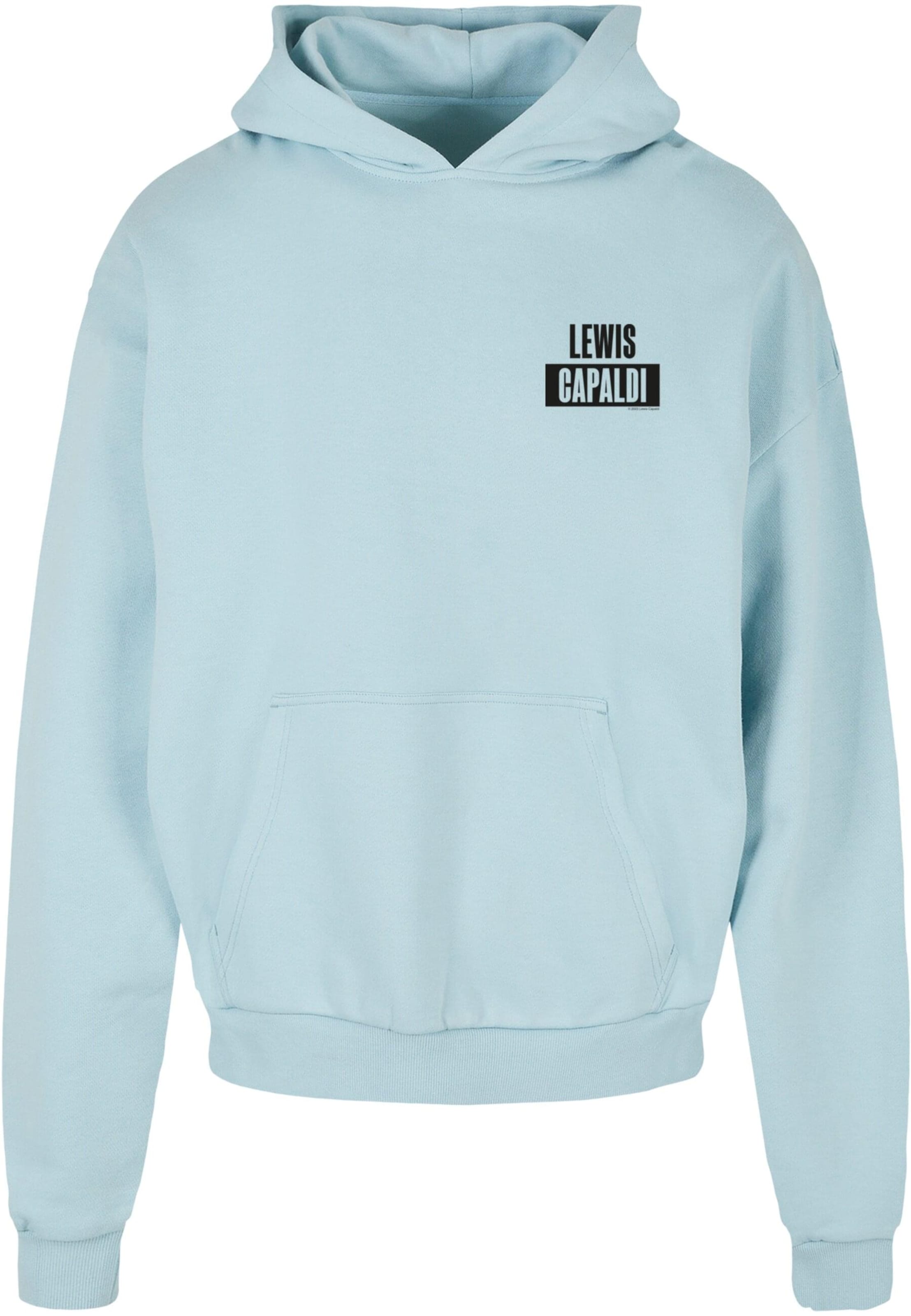 Merchcode Sweatshirt 'Lewis Capaldi - PP' in Blauw: voorkant