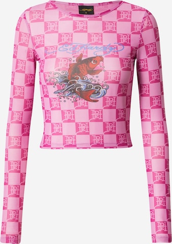 Ed Hardy Shirt in Roze: voorkant