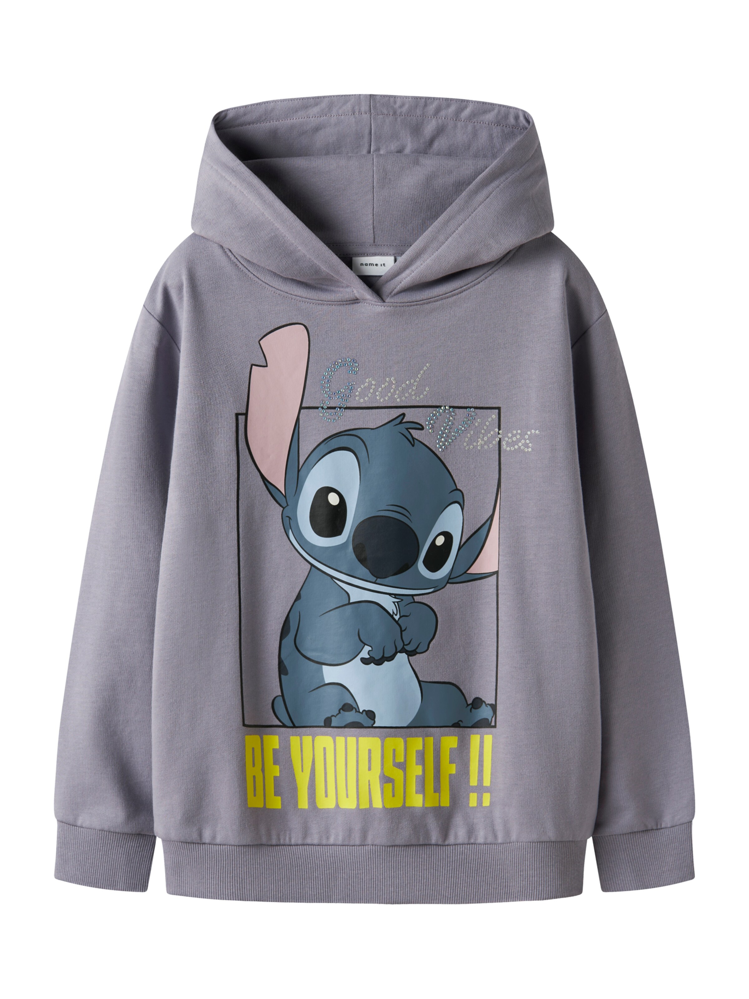 NAME IT Sweatshirt 'NKFDYS STITCH' in Lila: Vorderseite