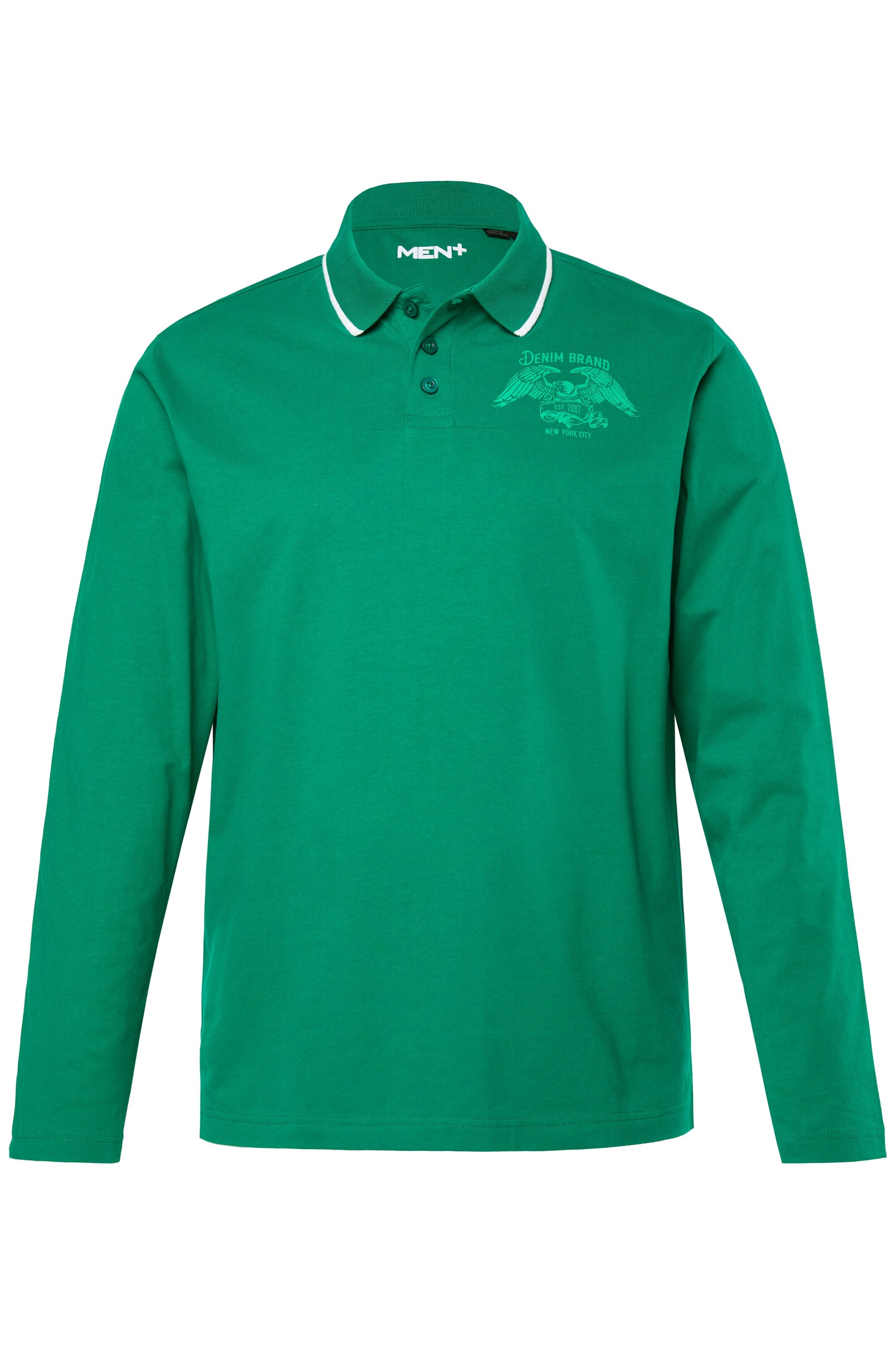Men Plus Shirt in Groen: voorkant