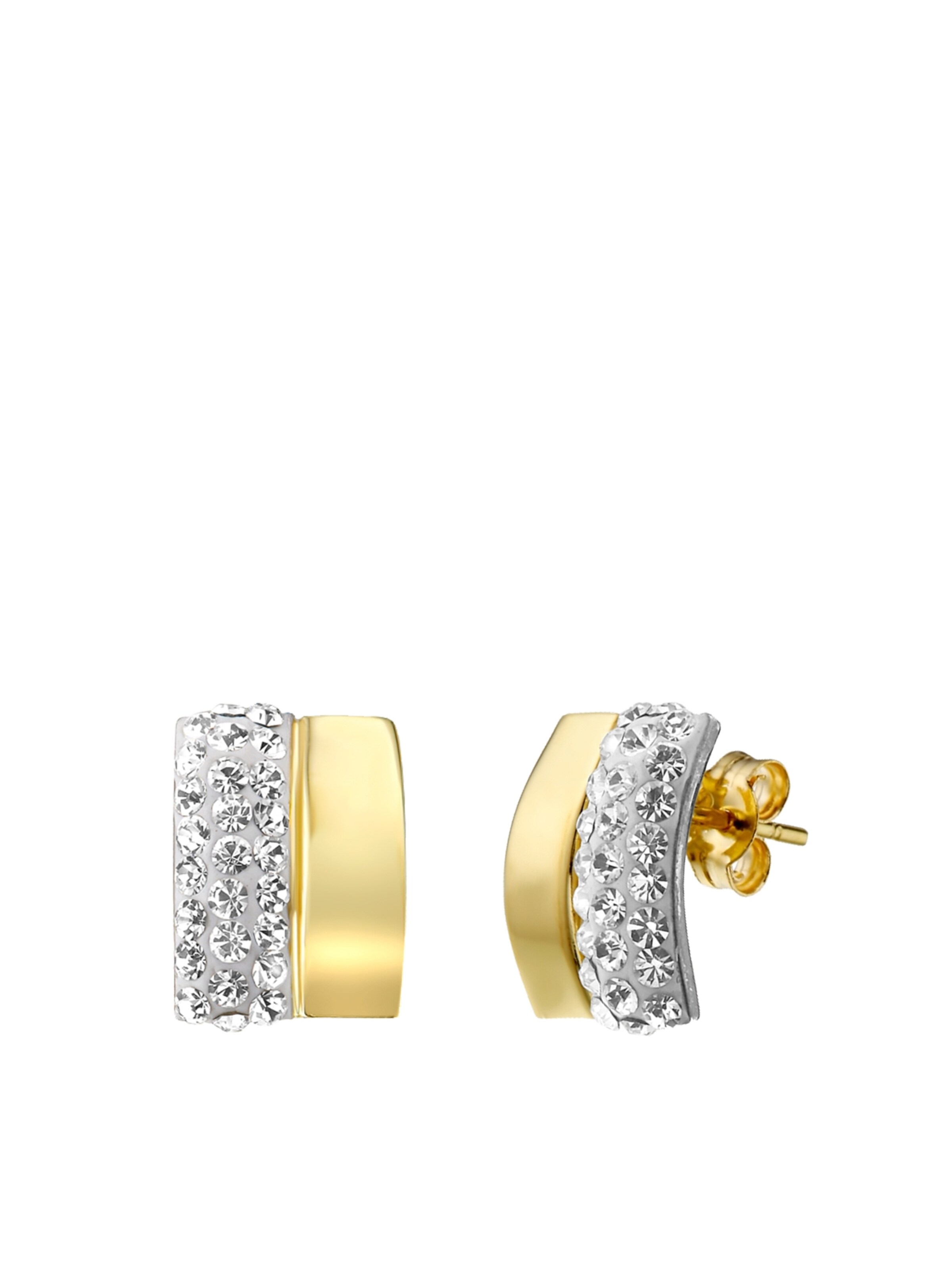 Lucardi Ohrringe in Gold: Vorderseite