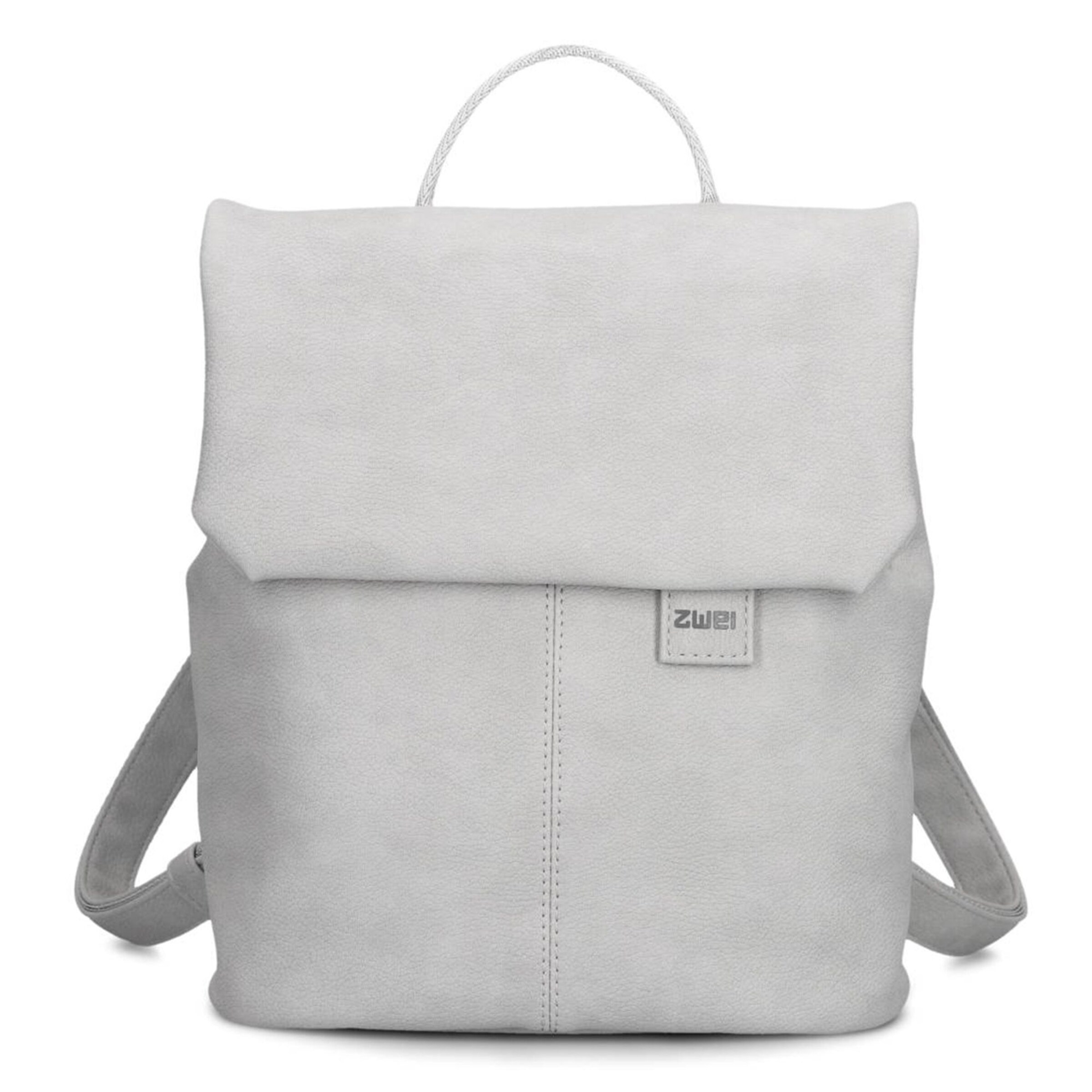 ZWEI Backpack 'Mademoiselle.M' in White: front