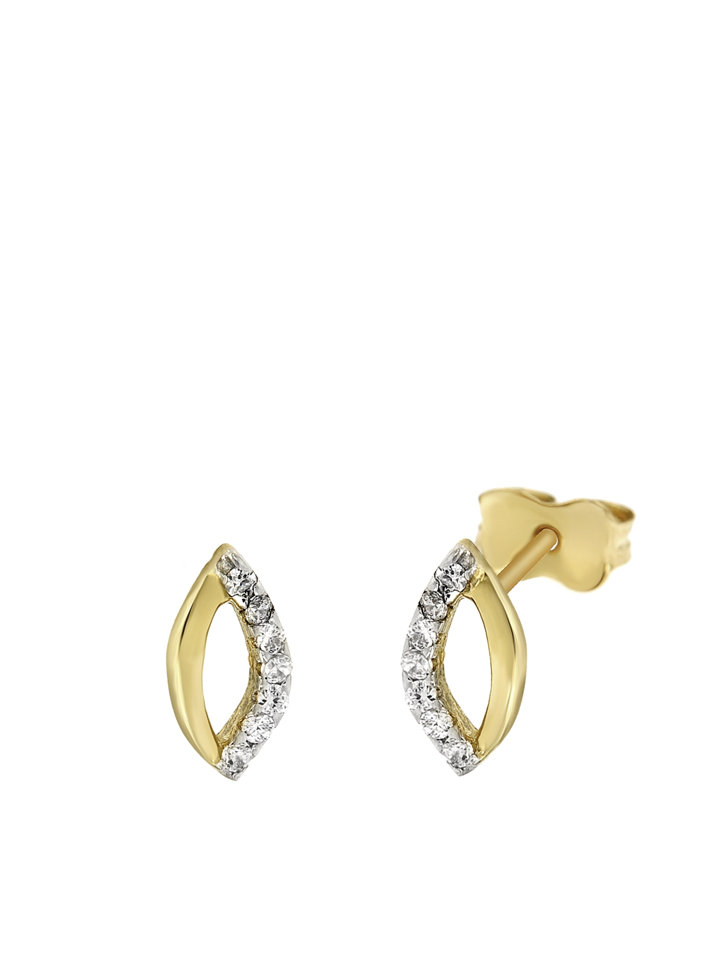 Lucardi Earrings 'Klassisch' in Gold: front