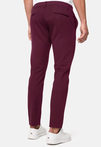 Coupe slim Pantalon chino 'Burch' JEFF en rouge