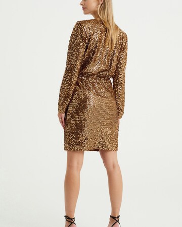 WE Fashion Sukienka koktajlowa w kolorze złoty
