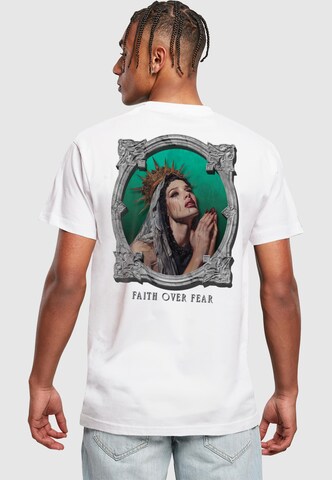 Mister Tee Shirt 'Faith Over Fear' in Weiß: Vorderseite