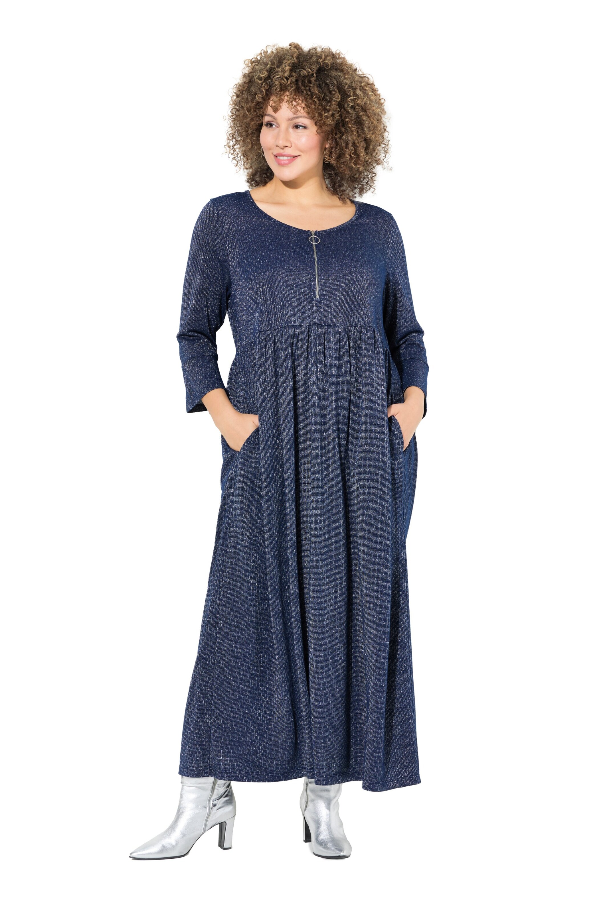 Ulla Popken Jurk in Blauw: voorkant