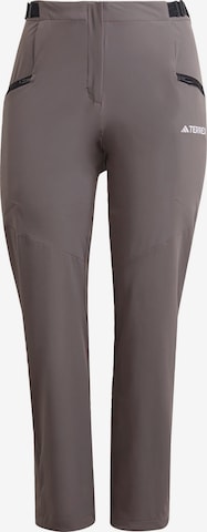 ADIDAS TERREX Regular Outdoor Pants 'Xperior' in Brown: front