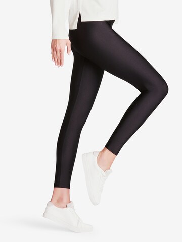 FALKE Skinny Legginsy w kolorze czarny