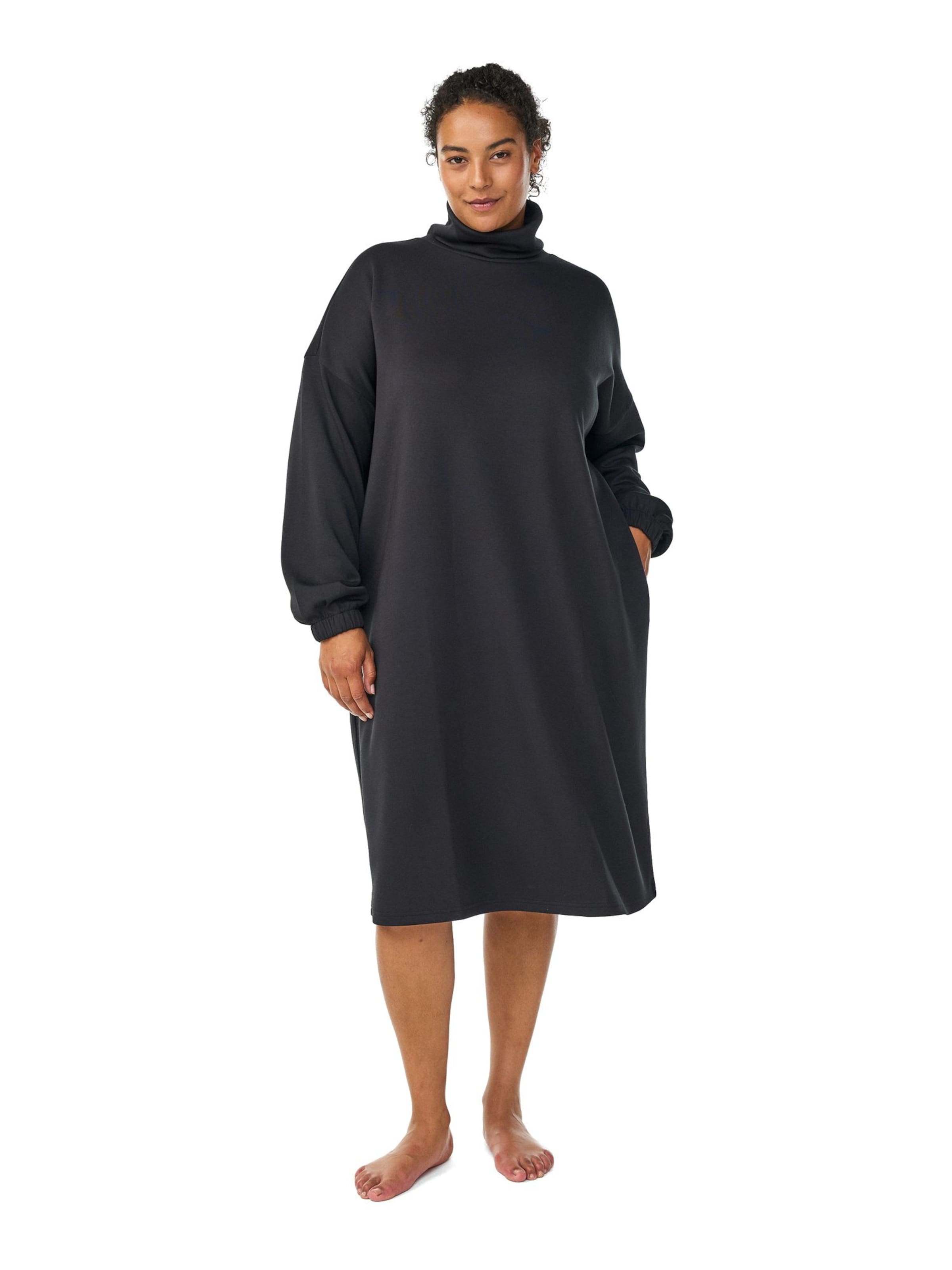 Zizzi Φόρεμα 'MALISA' σε μαύρο: μπροστά