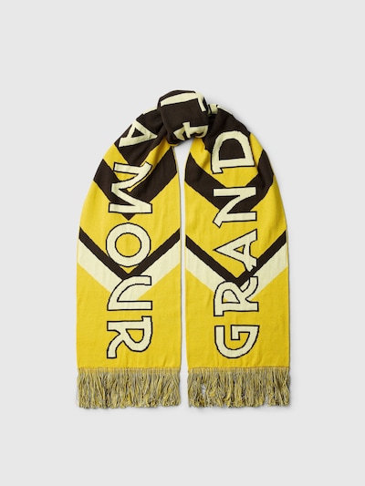 SELECTED Écharpe en jaune / jaune clair / noir, Vue avec produit