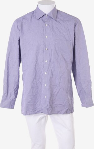 OLYMP Button Up Shirt in L in Blue: front