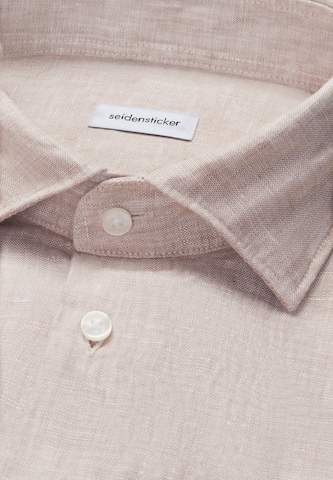Coupe slim Chemise business SEIDENSTICKER en beige