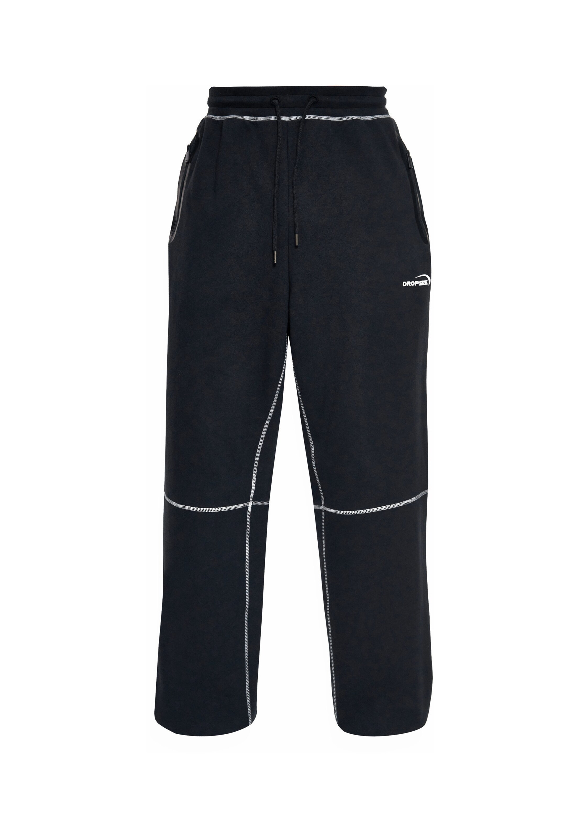 Dropsize Baggy Broek in Zwart: voorkant