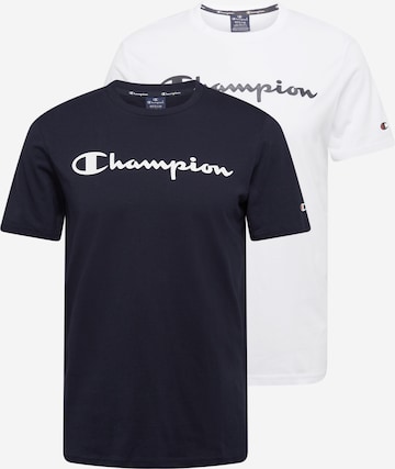 T-Shirt Champion Authentic Athletic Apparel en bleu : devant