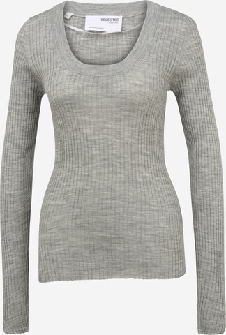 Pull-over Selected Femme Tall en gris : devant