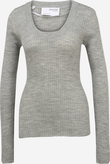 Selected Femme Tall Sweater in mottled grey, Item view