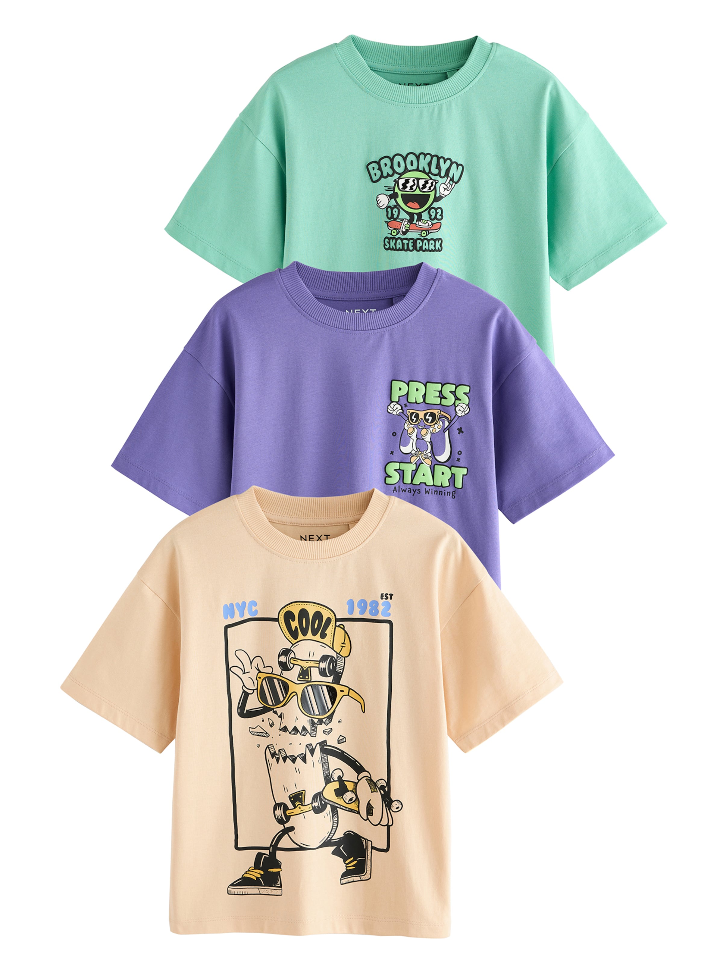 T-Shirt Next en vert : devant